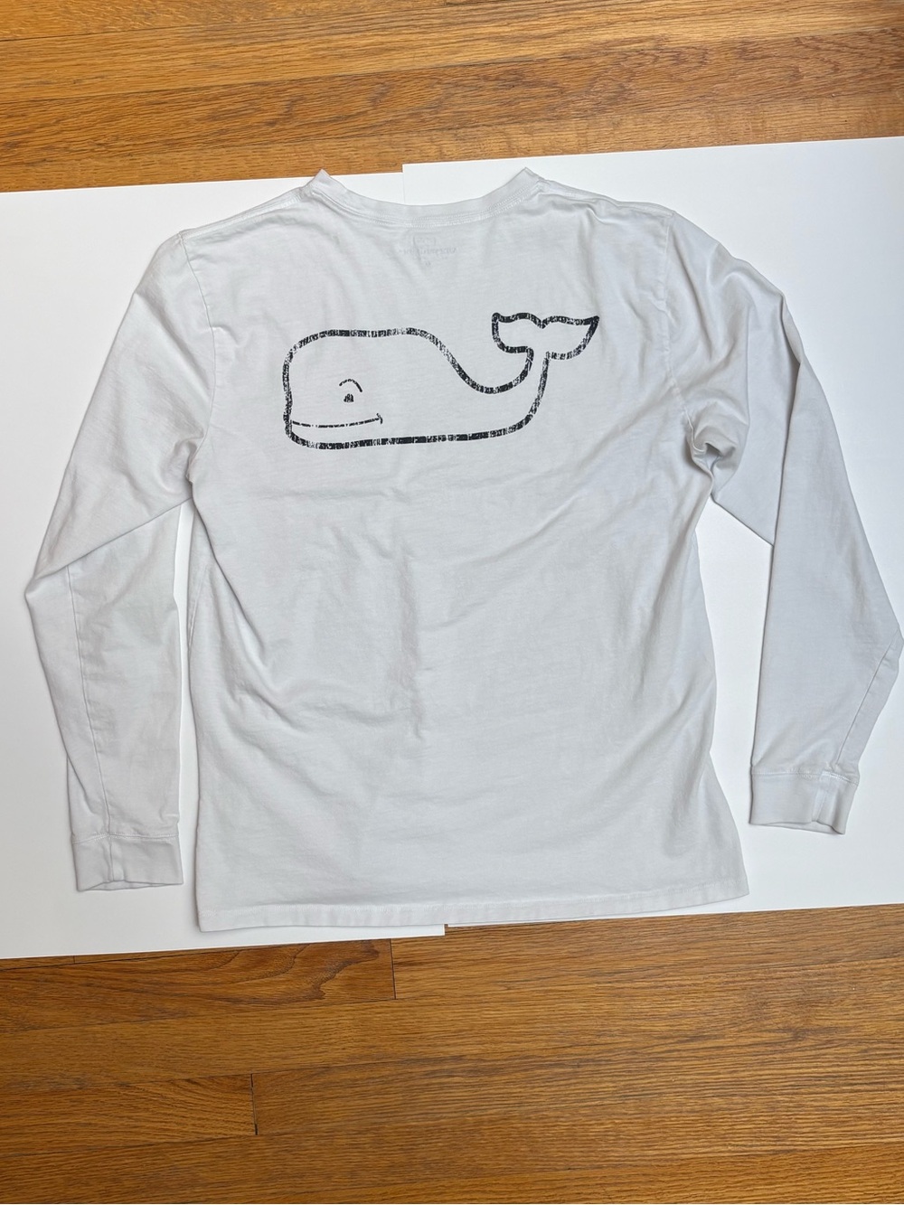 Vineyard Vines White Long Sleeve Whale Graphic Shirt